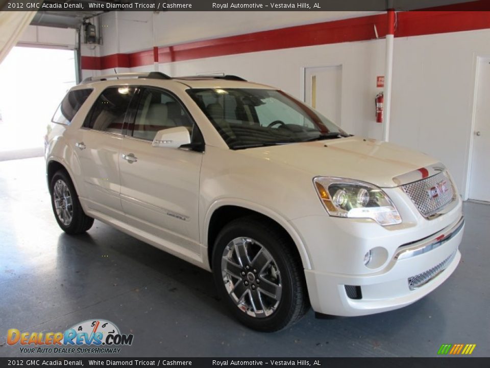 2012 GMC Acadia Denali White Diamond Tricoat / Cashmere Photo #5