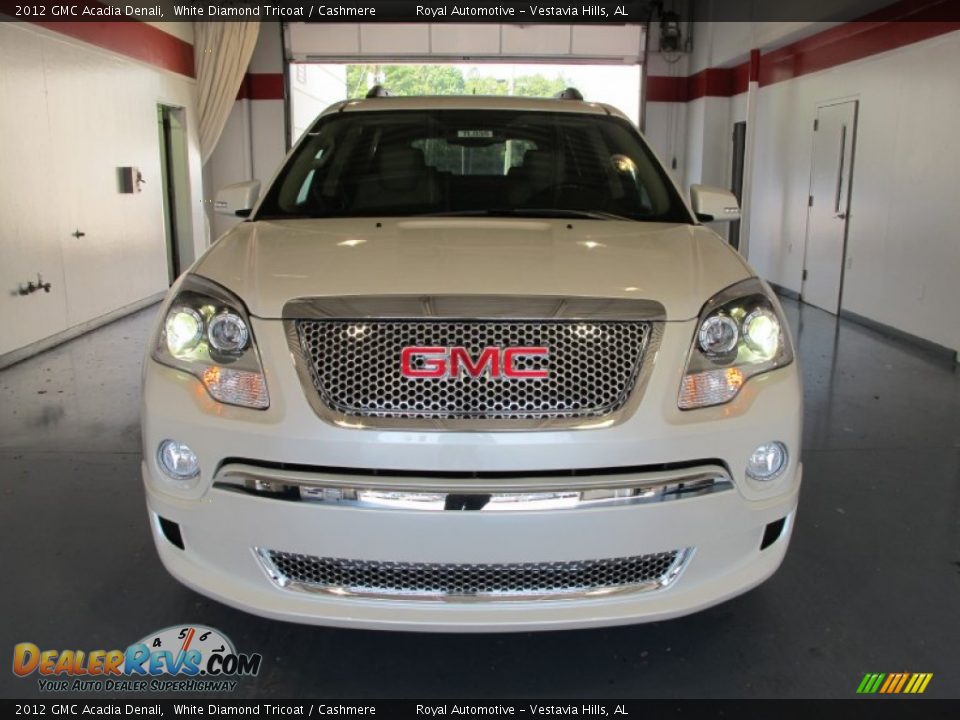 2012 GMC Acadia Denali White Diamond Tricoat / Cashmere Photo #6