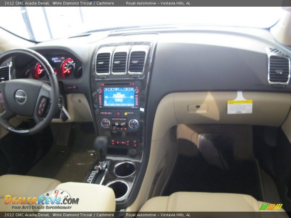 2012 GMC Acadia Denali White Diamond Tricoat / Cashmere Photo #9