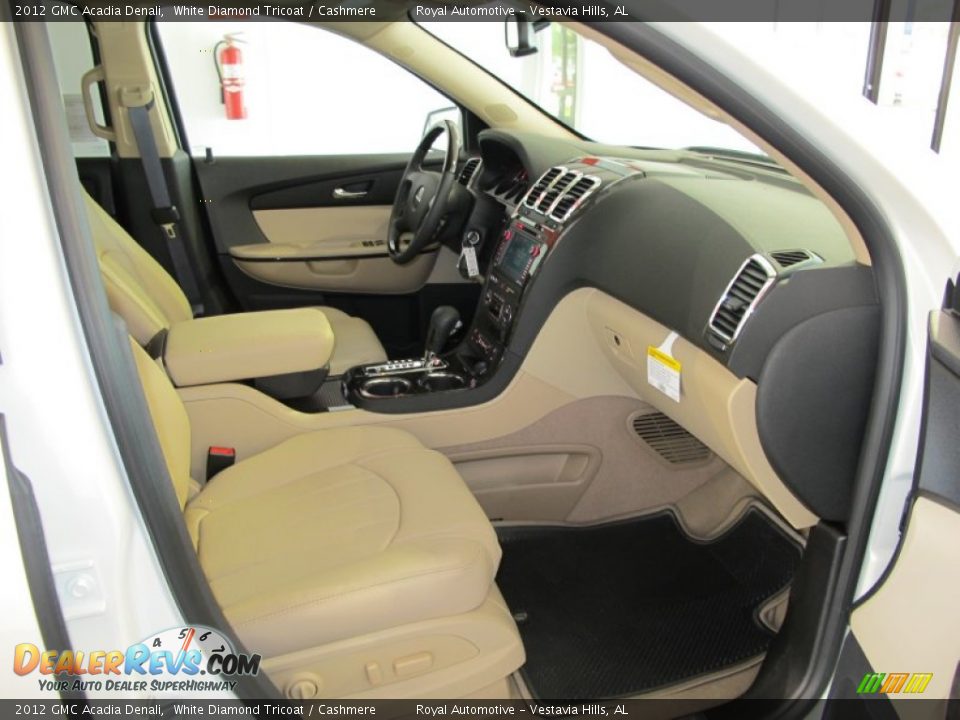 2012 GMC Acadia Denali White Diamond Tricoat / Cashmere Photo #10