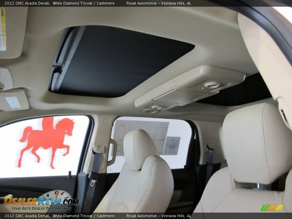 2012 GMC Acadia Denali White Diamond Tricoat / Cashmere Photo #13