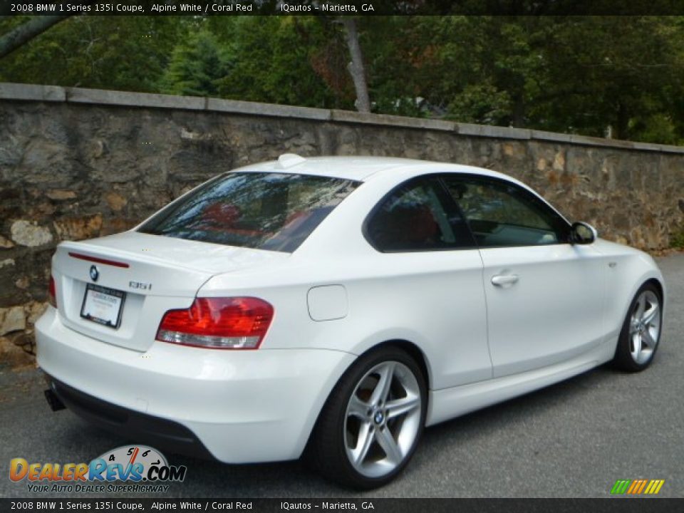 Bmw 135i alpine white coral red #4