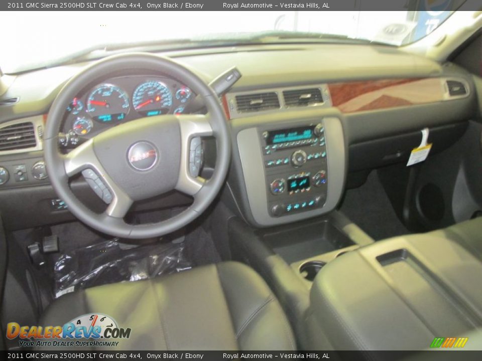 2011 GMC Sierra 2500HD SLT Crew Cab 4x4 Onyx Black / Ebony Photo #12
