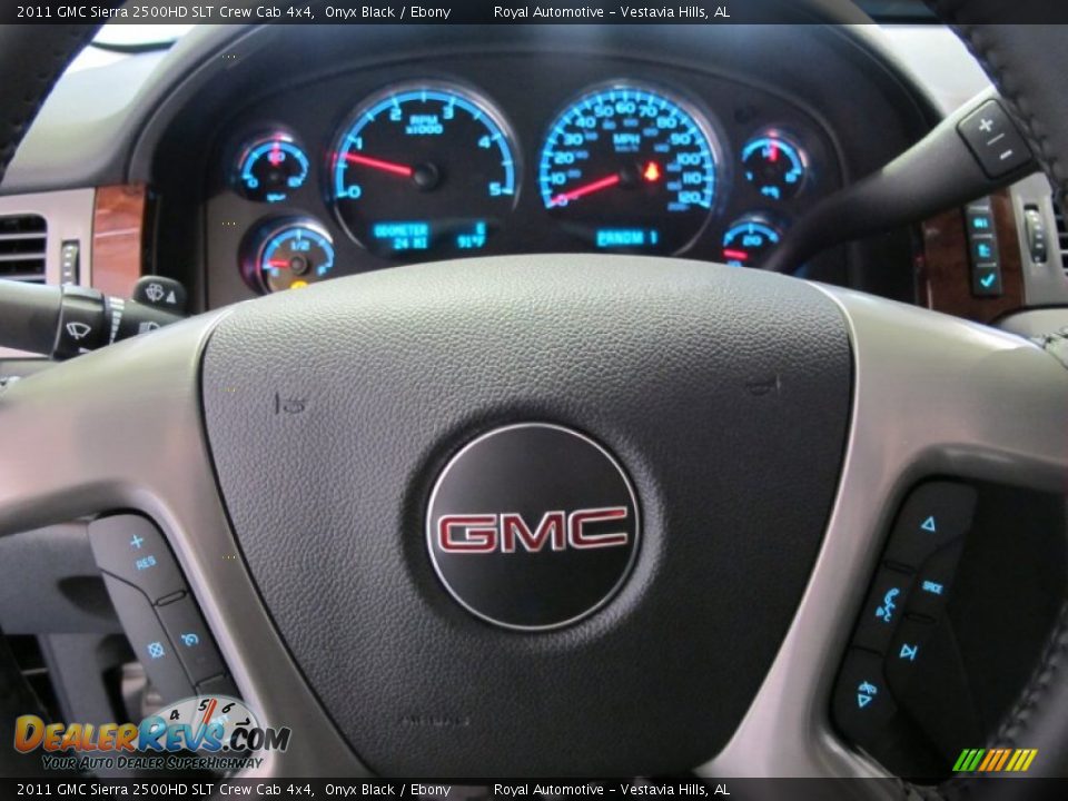 2011 GMC Sierra 2500HD SLT Crew Cab 4x4 Onyx Black / Ebony Photo #17