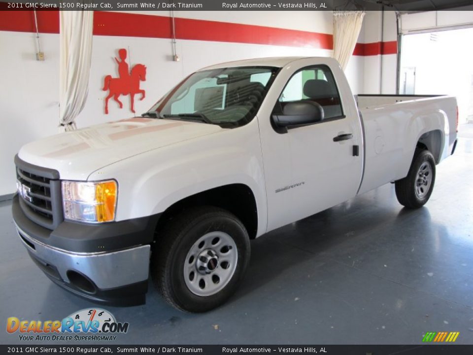 2011 GMC Sierra 1500 Regular Cab Summit White / Dark Titanium Photo #1