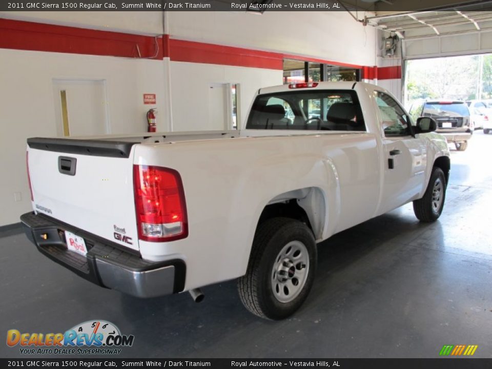 2011 GMC Sierra 1500 Regular Cab Summit White / Dark Titanium Photo #4