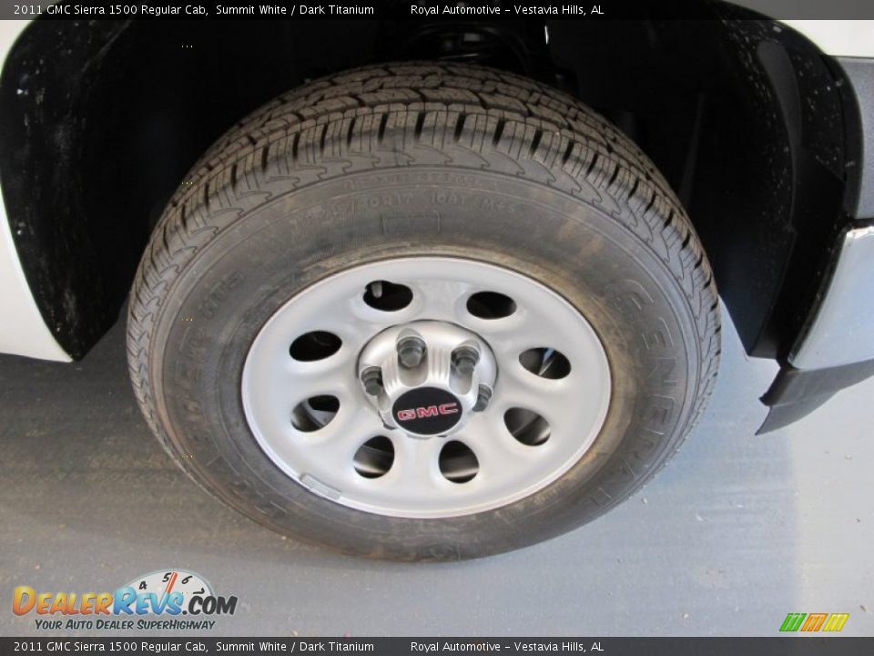 2011 GMC Sierra 1500 Regular Cab Summit White / Dark Titanium Photo #7
