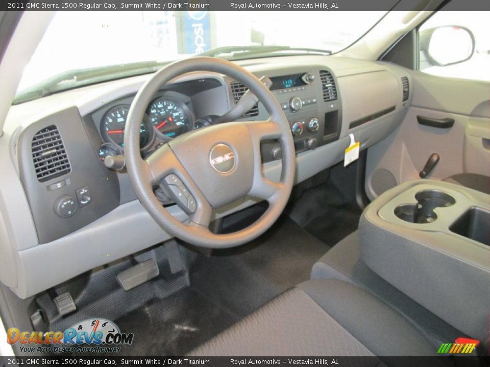 2011 GMC Sierra 1500 Regular Cab Summit White / Dark Titanium Photo #10