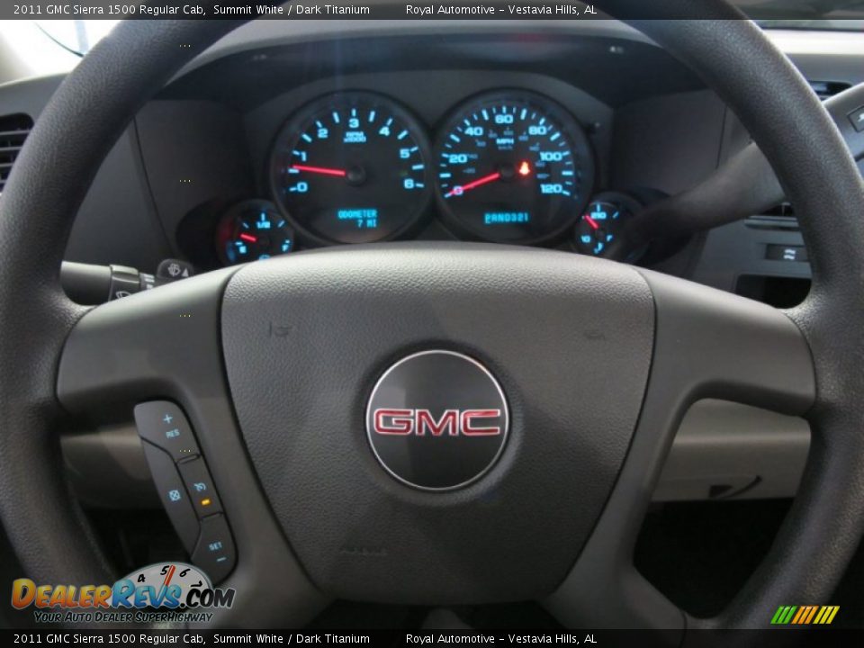 2011 GMC Sierra 1500 Regular Cab Summit White / Dark Titanium Photo #12