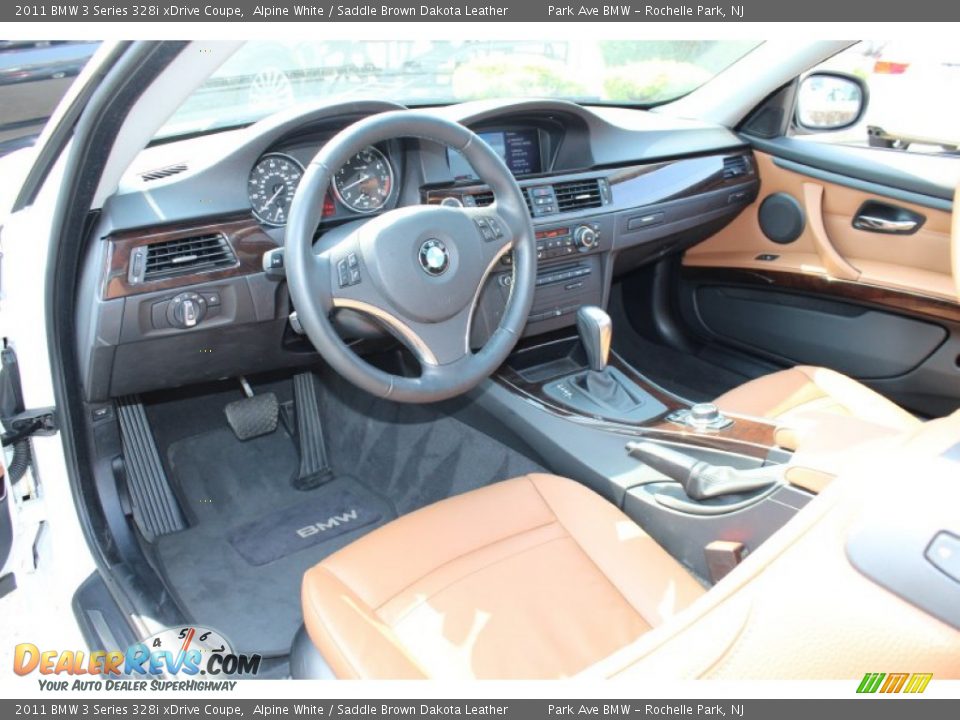 Saddle Brown Dakota Leather Interior - 2011 BMW 3 Series 328i xDrive Coupe Photo #10