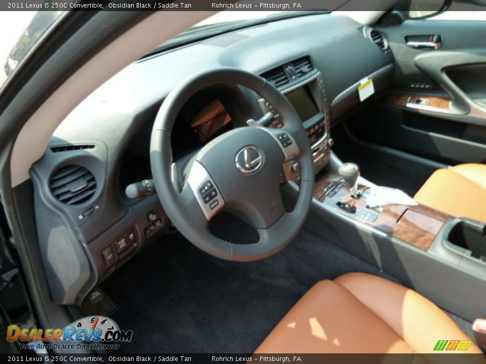 Saddle Tan Interior 2011 Lexus Is 250c Convertible Photo