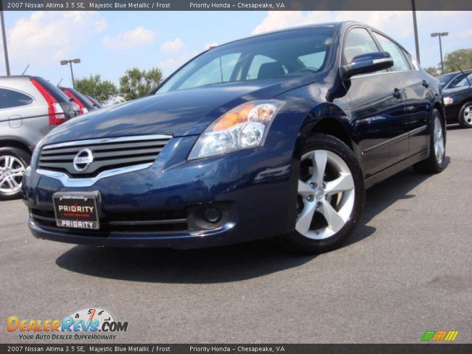 2007 Nissan Altima 3.5 SE Majestic Blue Metallic / Frost Photo #1