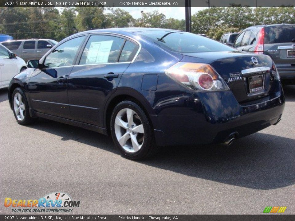 2007 Nissan Altima 3.5 SE Majestic Blue Metallic / Frost Photo #4