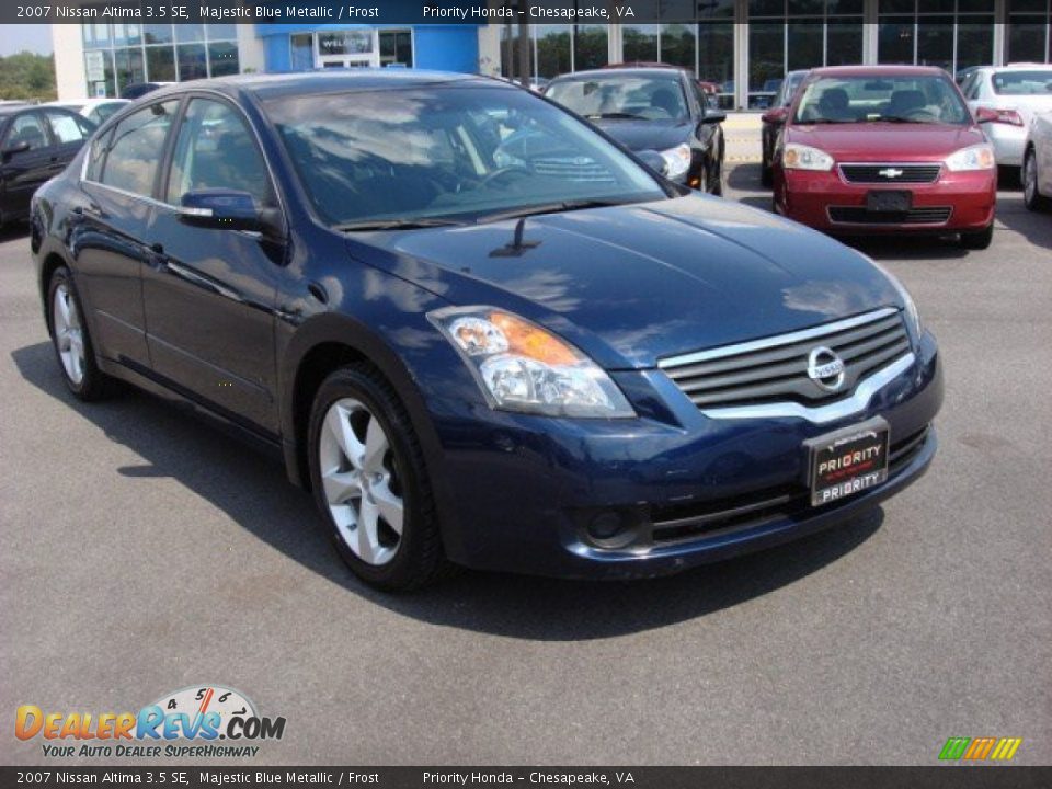 2007 Nissan Altima 3.5 SE Majestic Blue Metallic / Frost Photo #7