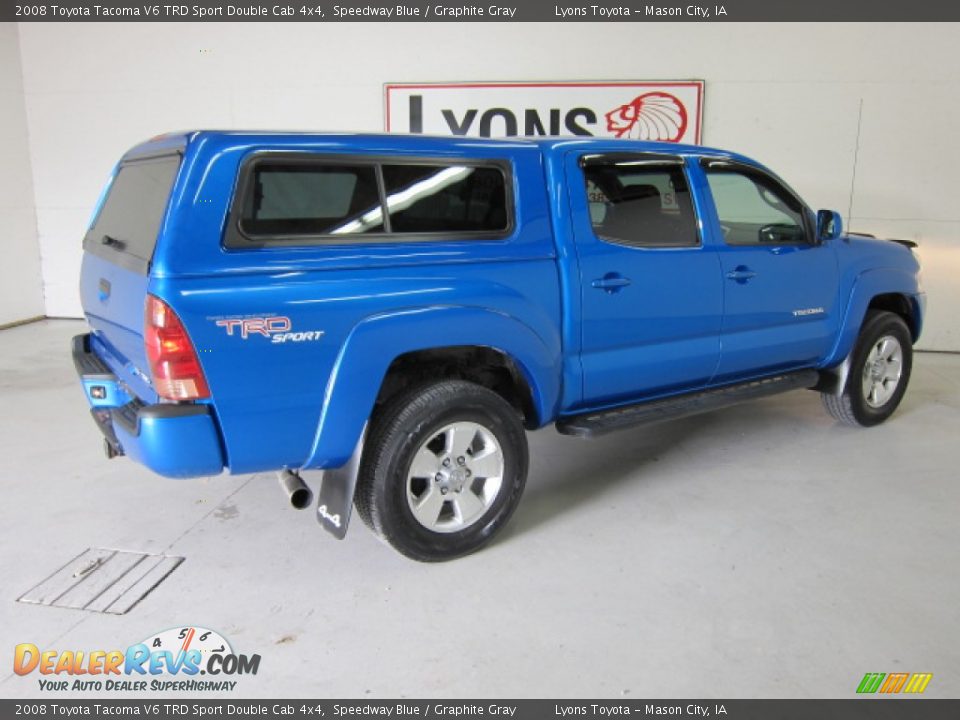 2008 Toyota Tacoma V6 TRD Sport Double Cab 4x4 Speedway Blue / Graphite Gray Photo #3