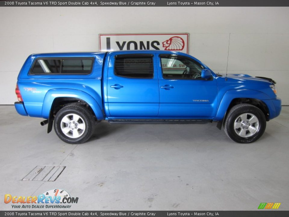 2008 Toyota Tacoma V6 TRD Sport Double Cab 4x4 Speedway Blue / Graphite Gray Photo #9