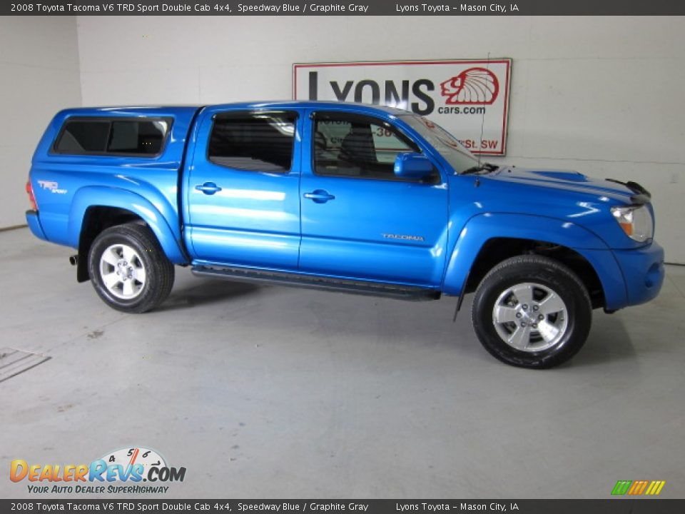 2008 Toyota Tacoma V6 TRD Sport Double Cab 4x4 Speedway Blue / Graphite Gray Photo #10