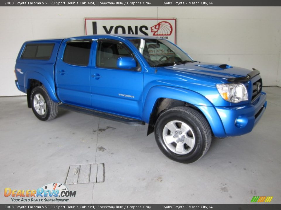 2008 Toyota Tacoma V6 TRD Sport Double Cab 4x4 Speedway Blue / Graphite Gray Photo #11