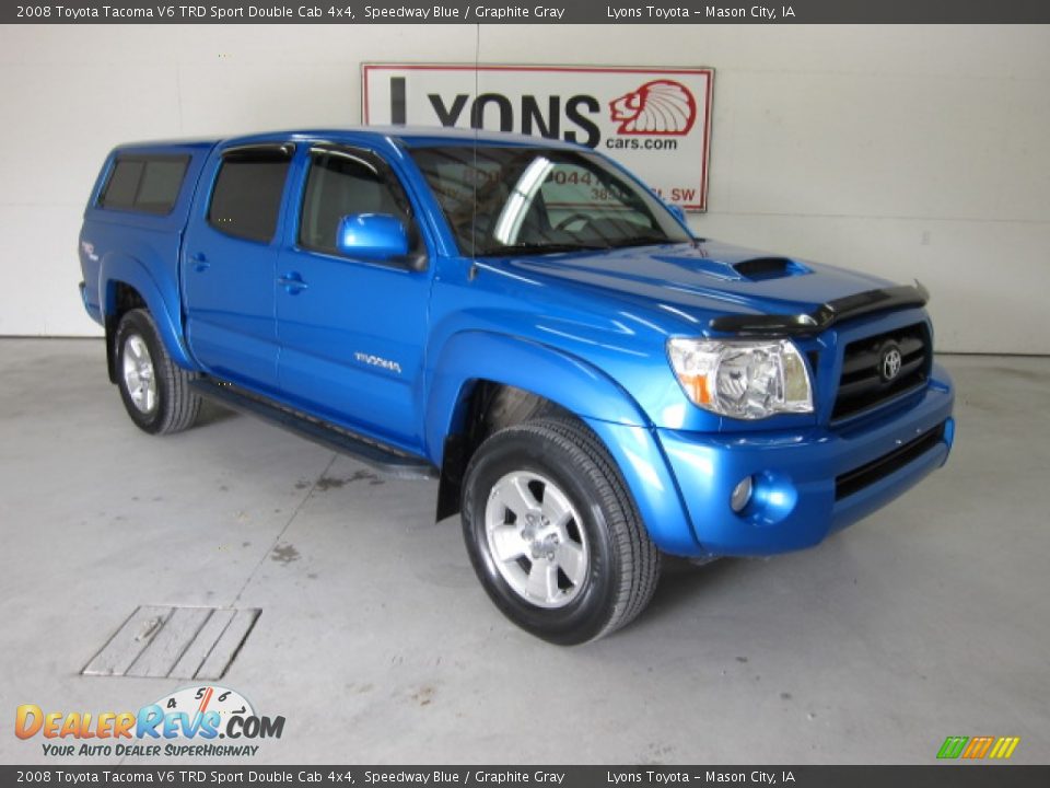 2008 Toyota Tacoma V6 TRD Sport Double Cab 4x4 Speedway Blue / Graphite Gray Photo #13