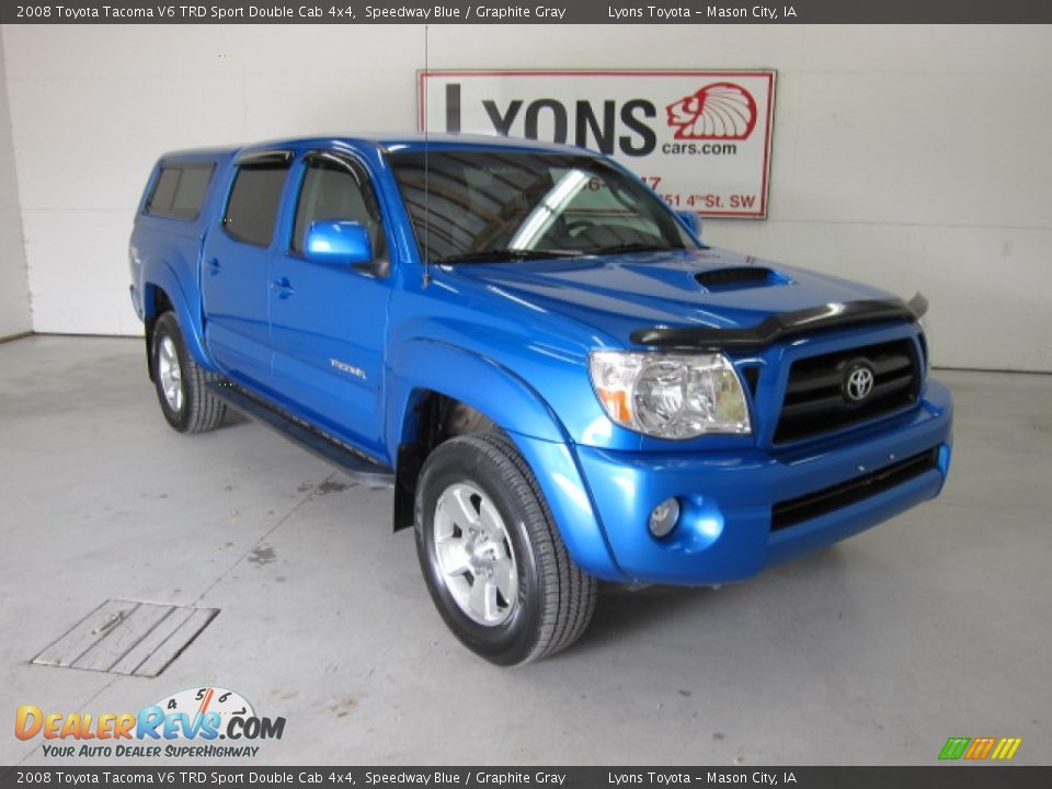 2008 Toyota Tacoma V6 TRD Sport Double Cab 4x4 Speedway Blue / Graphite Gray Photo #14