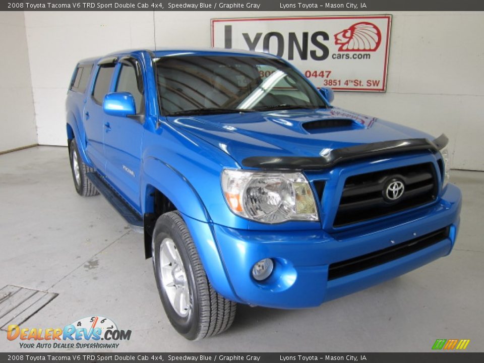 2008 Toyota Tacoma V6 TRD Sport Double Cab 4x4 Speedway Blue / Graphite Gray Photo #15