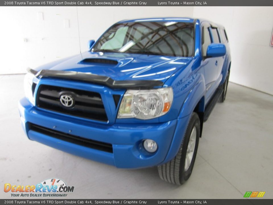 2008 Toyota Tacoma V6 TRD Sport Double Cab 4x4 Speedway Blue / Graphite Gray Photo #17