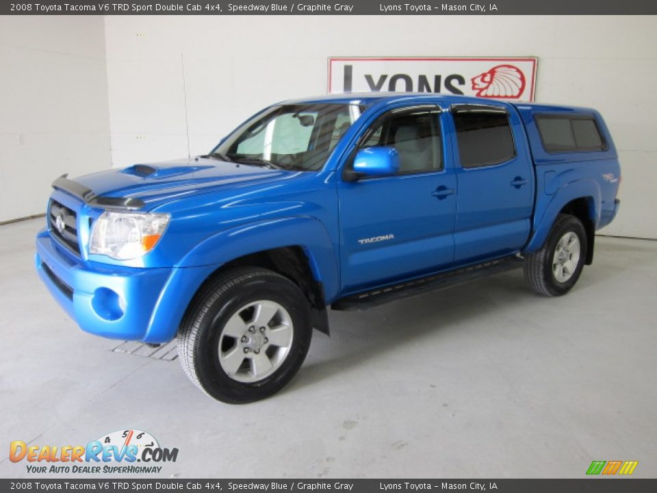 2008 Toyota Tacoma V6 TRD Sport Double Cab 4x4 Speedway Blue / Graphite Gray Photo #21