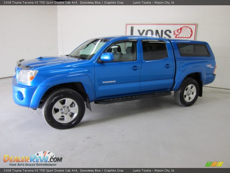 2008 Toyota Tacoma V6 TRD Sport Double Cab 4x4 Speedway Blue / Graphite Gray Photo #23