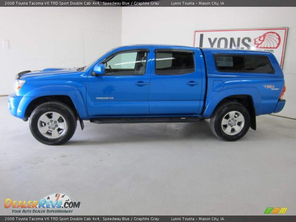 2008 Toyota Tacoma V6 TRD Sport Double Cab 4x4 Speedway Blue / Graphite Gray Photo #24