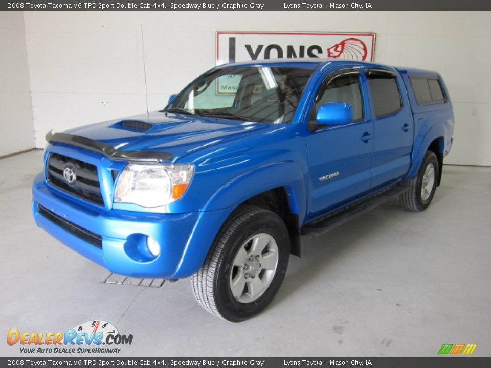 2008 Toyota Tacoma V6 TRD Sport Double Cab 4x4 Speedway Blue / Graphite Gray Photo #33