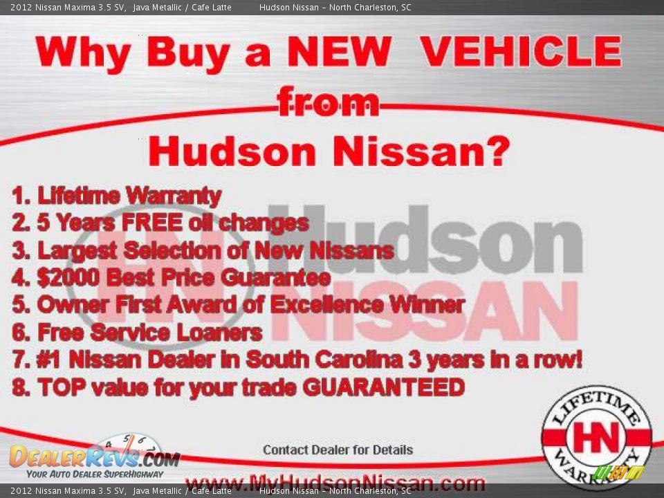 2012 Nissan Maxima 3.5 SV Java Metallic / Cafe Latte Photo #2