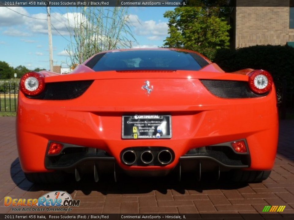 2011 Ferrari 458 Italia Rosso Scuderia (Red) / Black/Red Photo #11