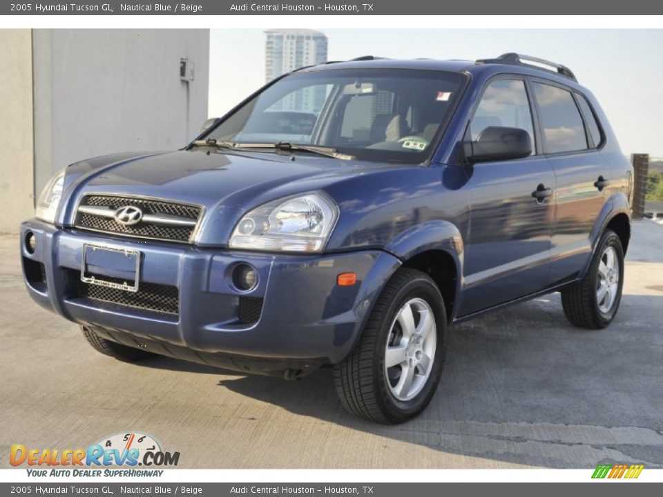 2005 Hyundai Tucson GL Nautical Blue / Beige Photo #3