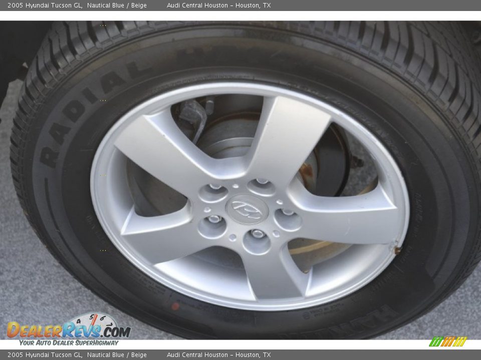 2005 Hyundai Tucson GL Nautical Blue / Beige Photo #5