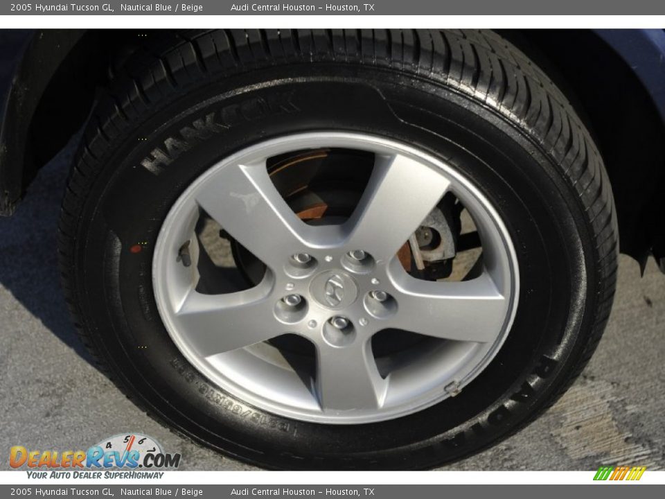 2005 Hyundai Tucson GL Nautical Blue / Beige Photo #8