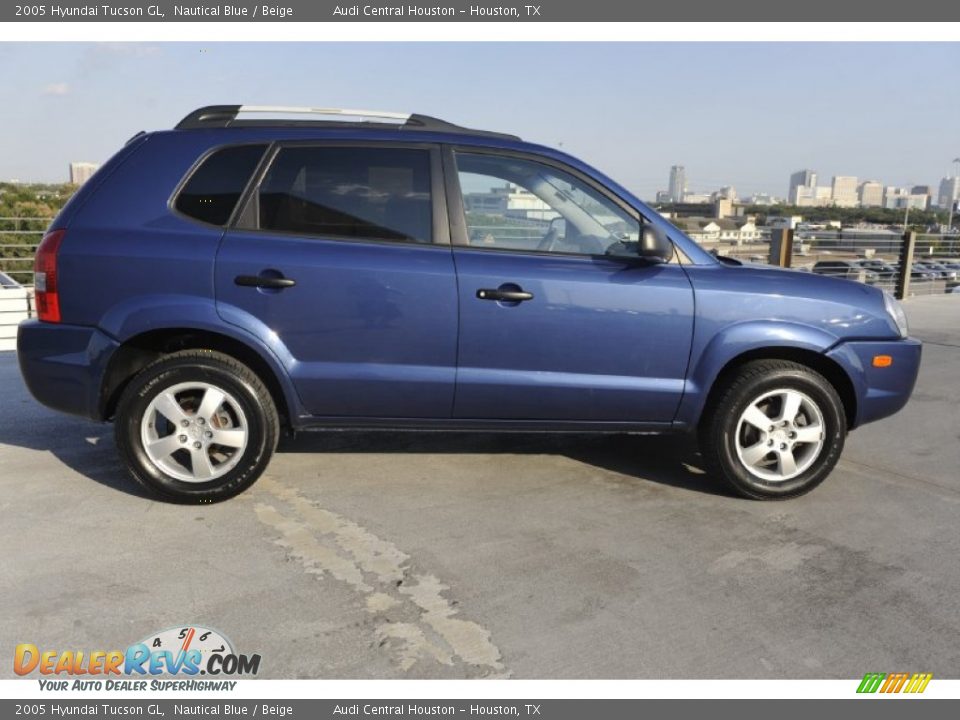 2005 Hyundai Tucson GL Nautical Blue / Beige Photo #9