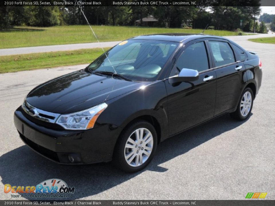 2010 Ford Focus SEL Sedan Ebony Black / Charcoal Black Photo #1