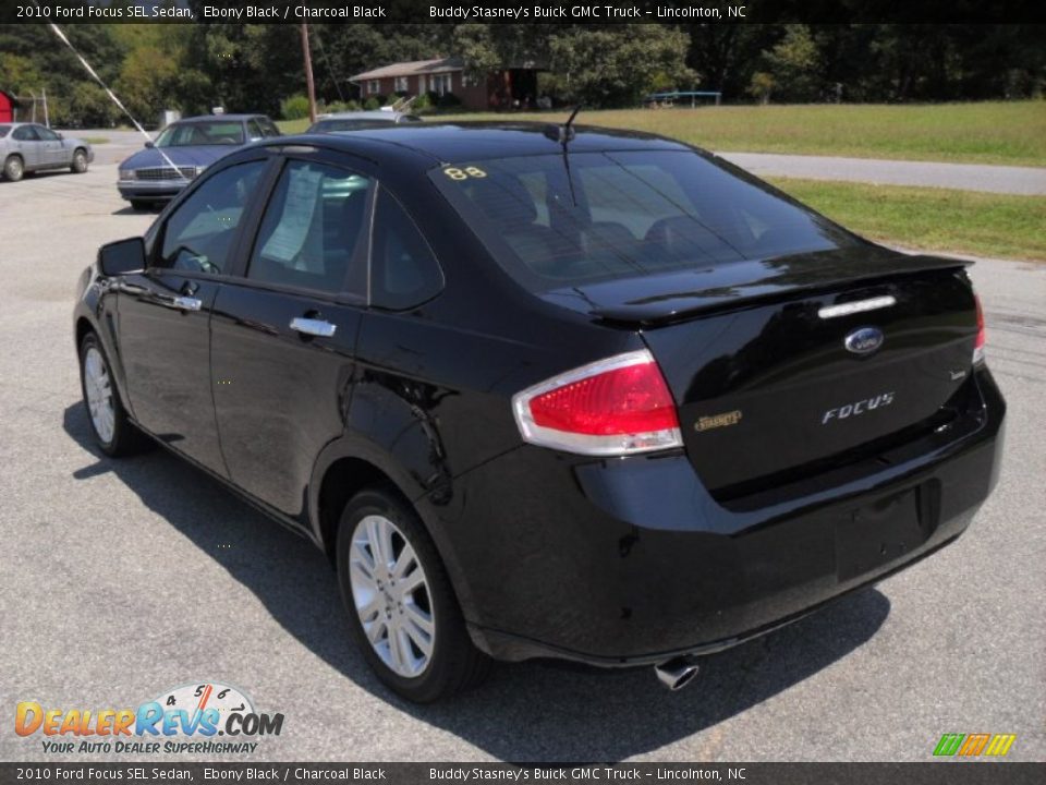 2010 Ford Focus SEL Sedan Ebony Black / Charcoal Black Photo #2