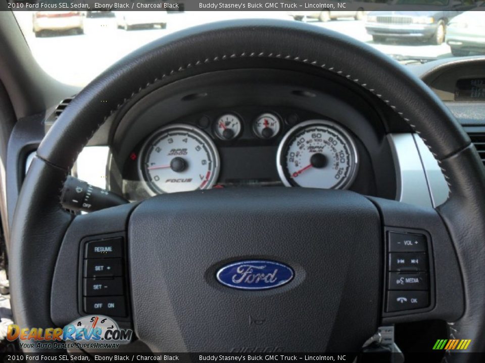 2010 Ford Focus SEL Sedan Ebony Black / Charcoal Black Photo #13