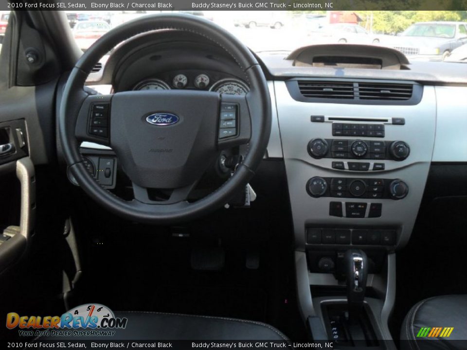 2010 Ford Focus SEL Sedan Ebony Black / Charcoal Black Photo #16