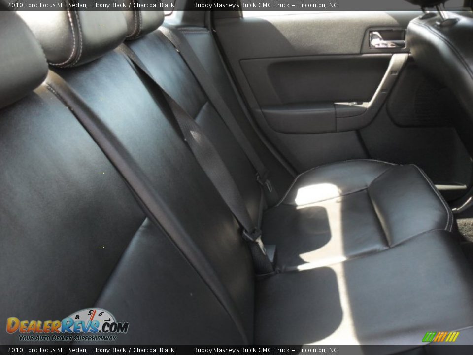 2010 Ford Focus SEL Sedan Ebony Black / Charcoal Black Photo #19