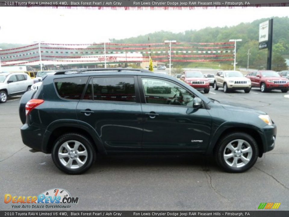 2010 Toyota RAV4 Limited V6 4WD Black Forest Pearl / Ash Gray Photo #6