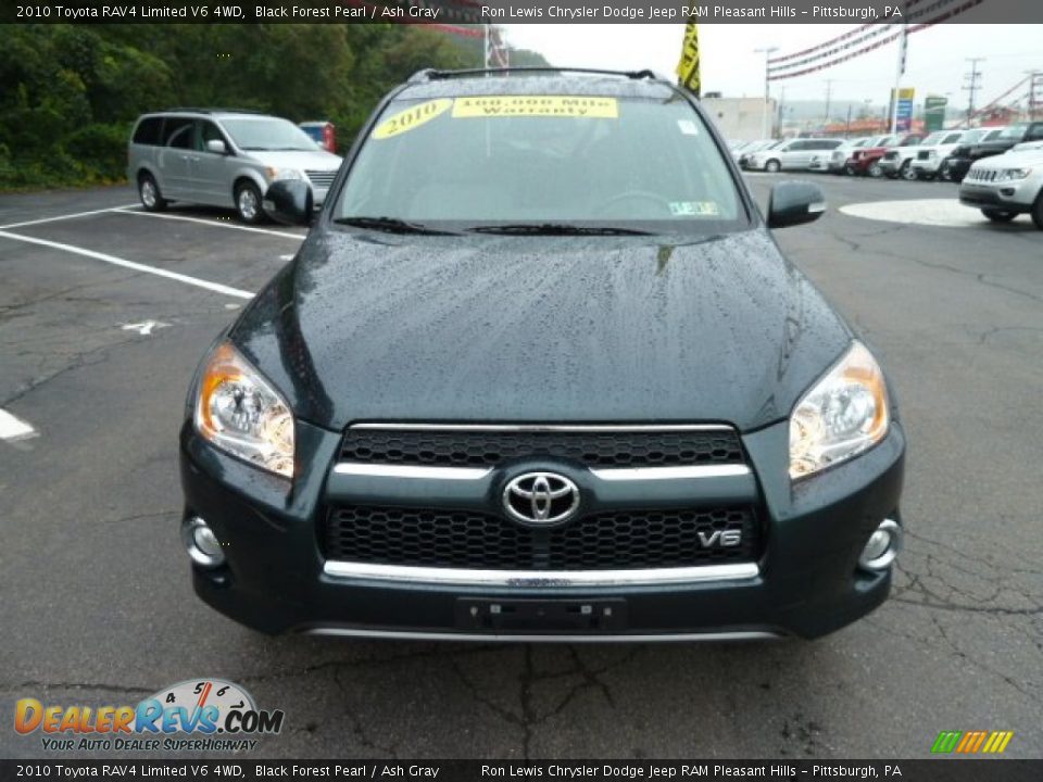 2010 Toyota RAV4 Limited V6 4WD Black Forest Pearl / Ash Gray Photo #8