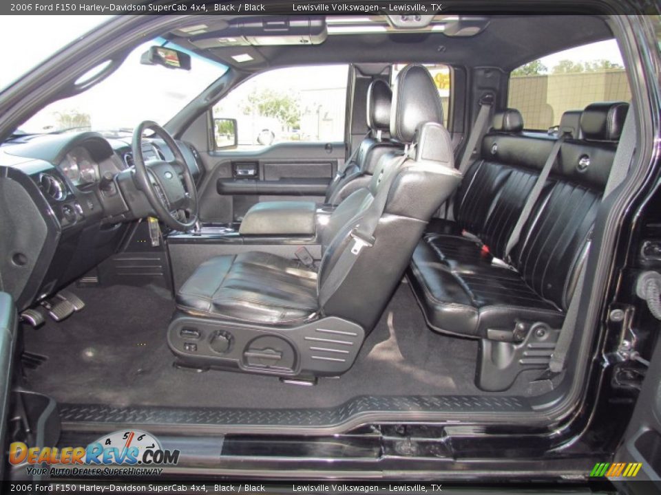 Black Interior 2006 Ford F150 Harley Davidson Supercab 4x4