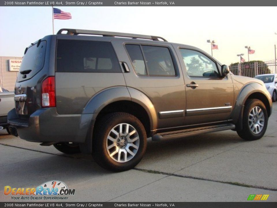 2008 Nissan Pathfinder LE V8 4x4 Storm Gray / Graphite Photo #3
