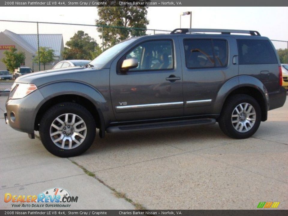 2008 Nissan Pathfinder LE V8 4x4 Storm Gray / Graphite Photo #5