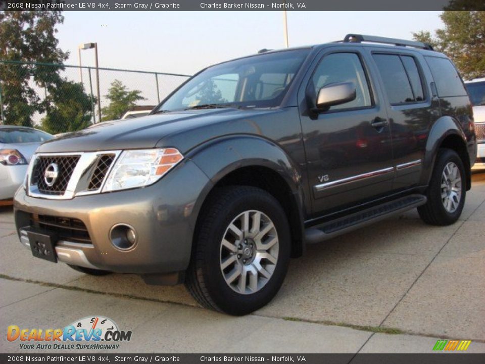2008 Nissan Pathfinder LE V8 4x4 Storm Gray / Graphite Photo #6