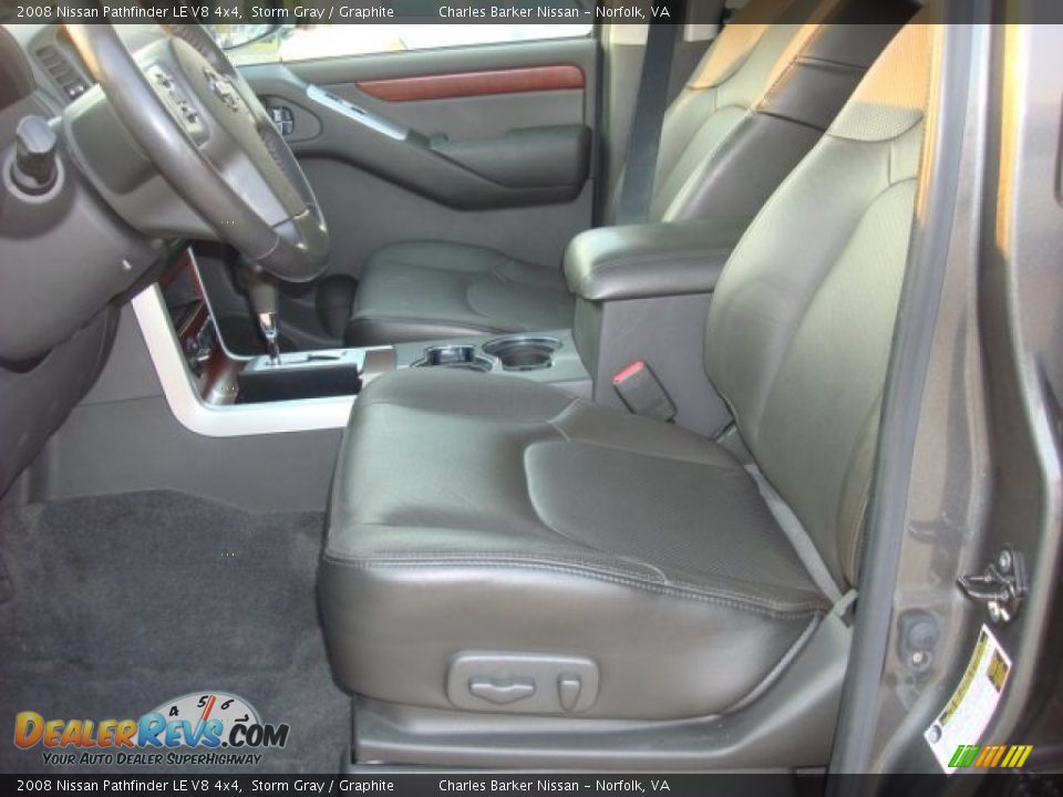 2008 Nissan Pathfinder LE V8 4x4 Storm Gray / Graphite Photo #8