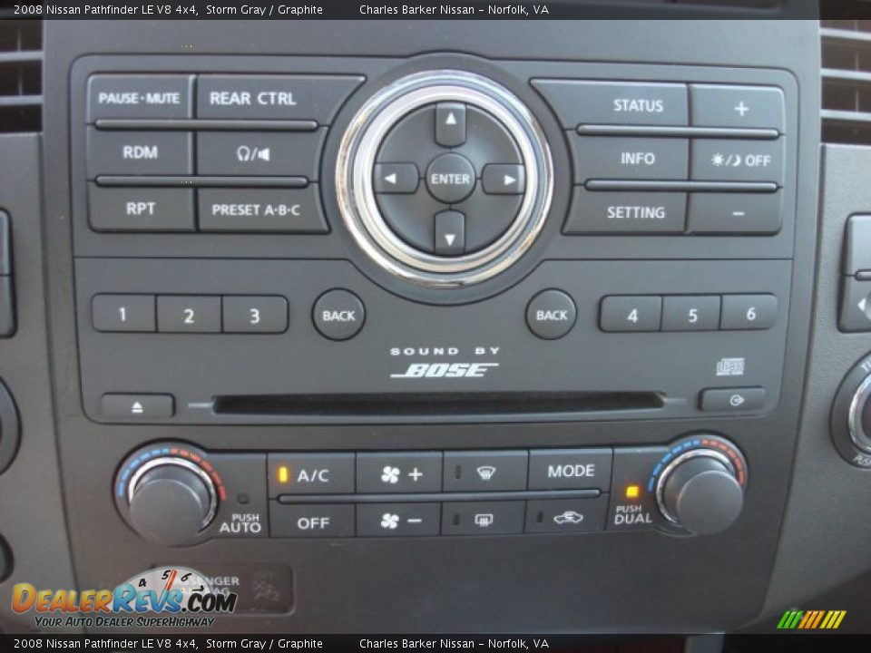 2008 Nissan Pathfinder LE V8 4x4 Storm Gray / Graphite Photo #15