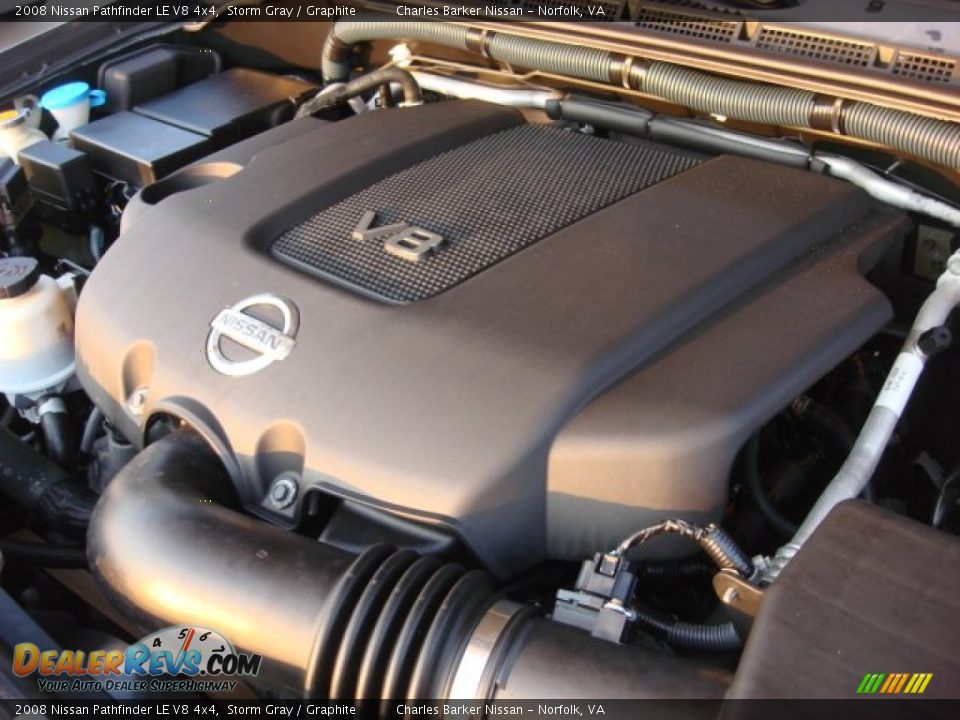2008 Nissan Pathfinder LE V8 4x4 Storm Gray / Graphite Photo #20